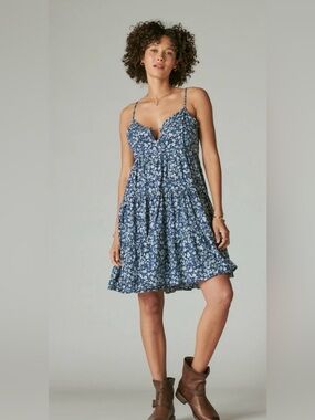 Lucky Brand Blue Floral Sundress